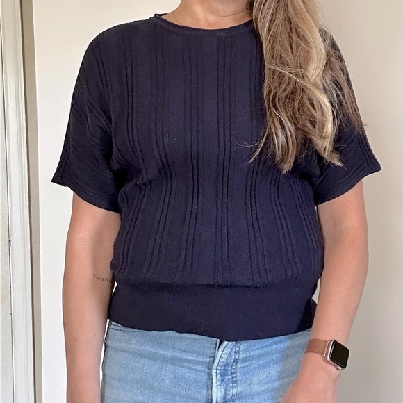 Philosophy Deep Blue Knit Top - Picture 2 of 4